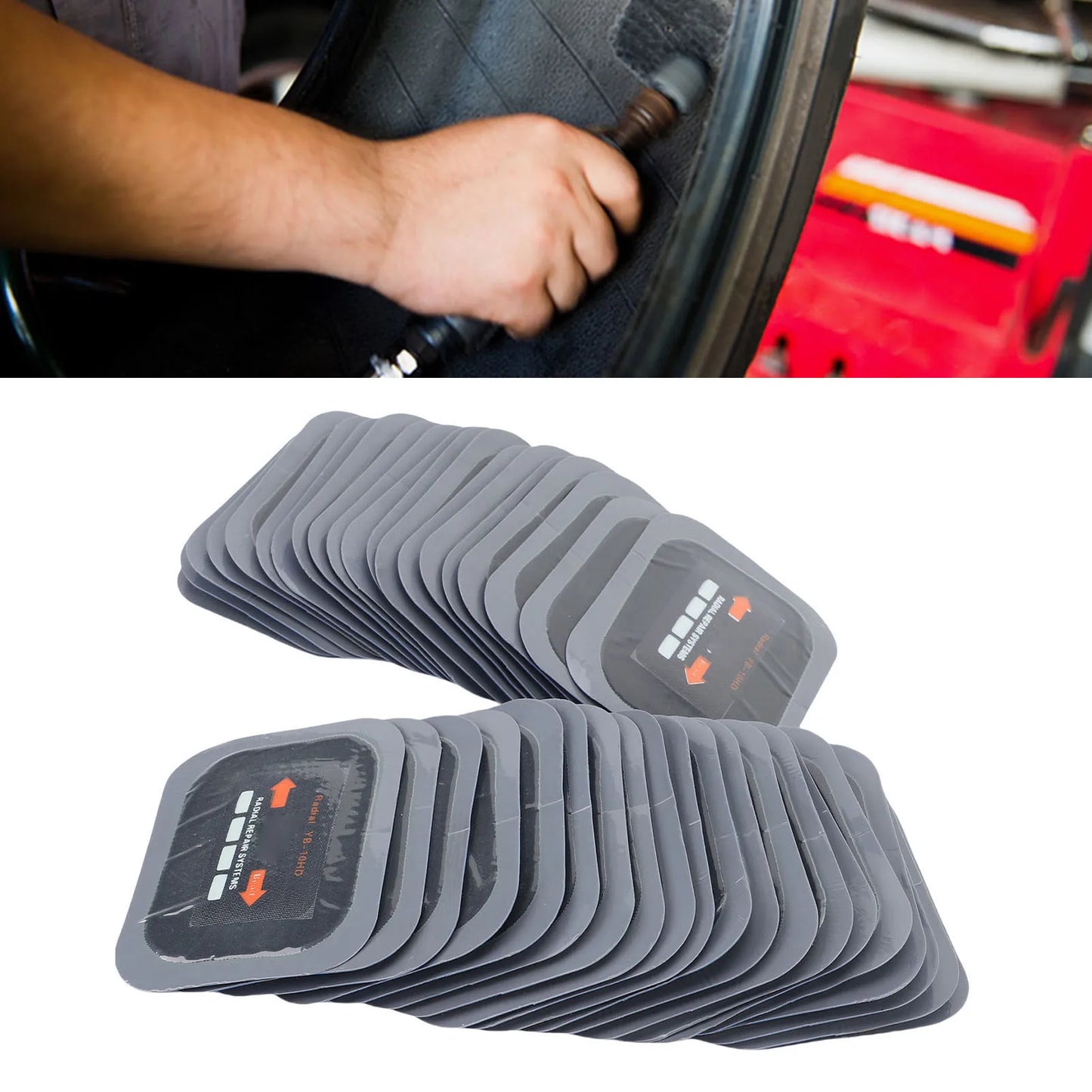 40-Pack Radial Tire Repair Patches 65x80mm – Cars & Trucks