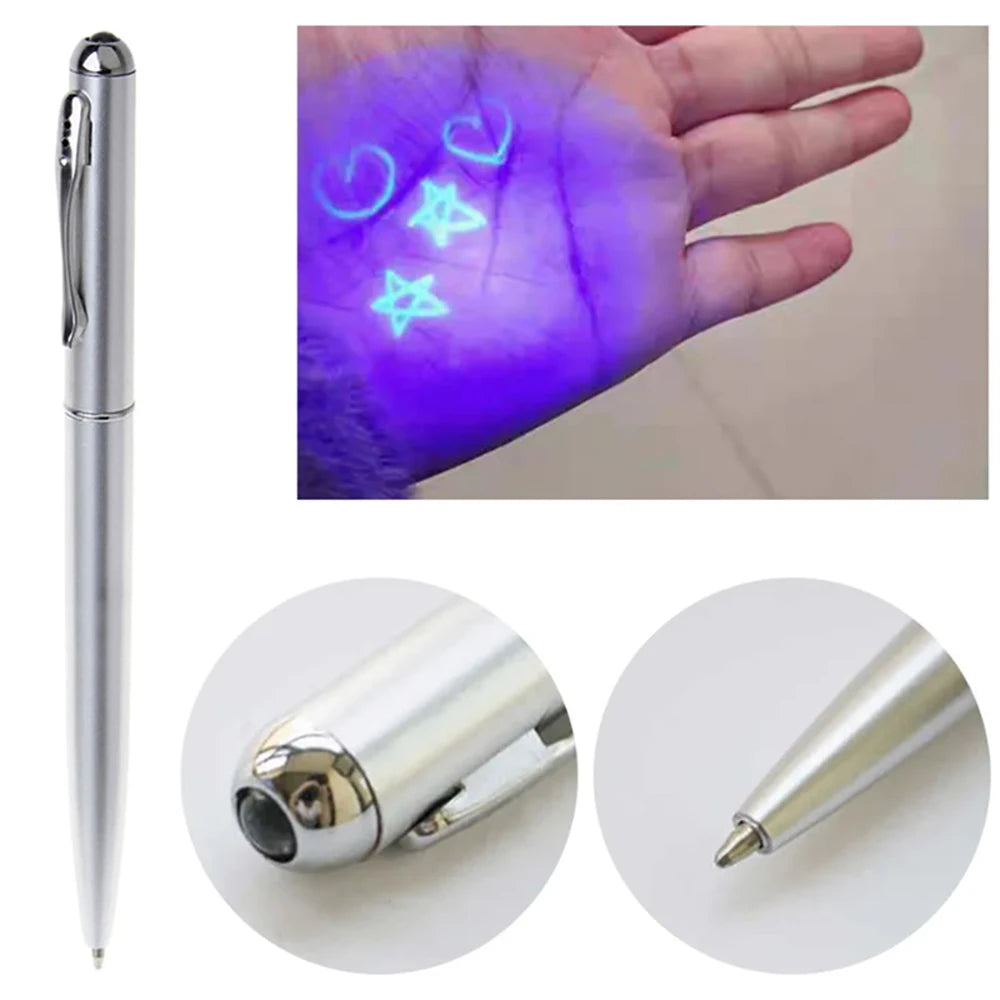 Invisible Ink Pen with UV Light | Secret Ballpoint Writing Pen