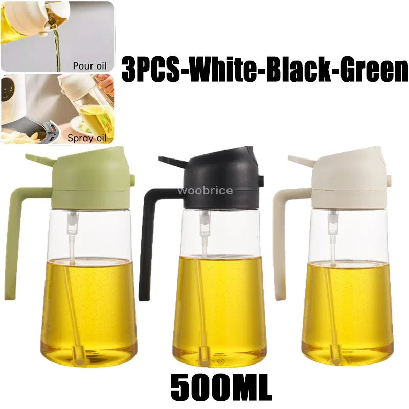2-in-1 Oil Sprayer Bottle 500ml – Air Fryer, BBQ & Kitchen