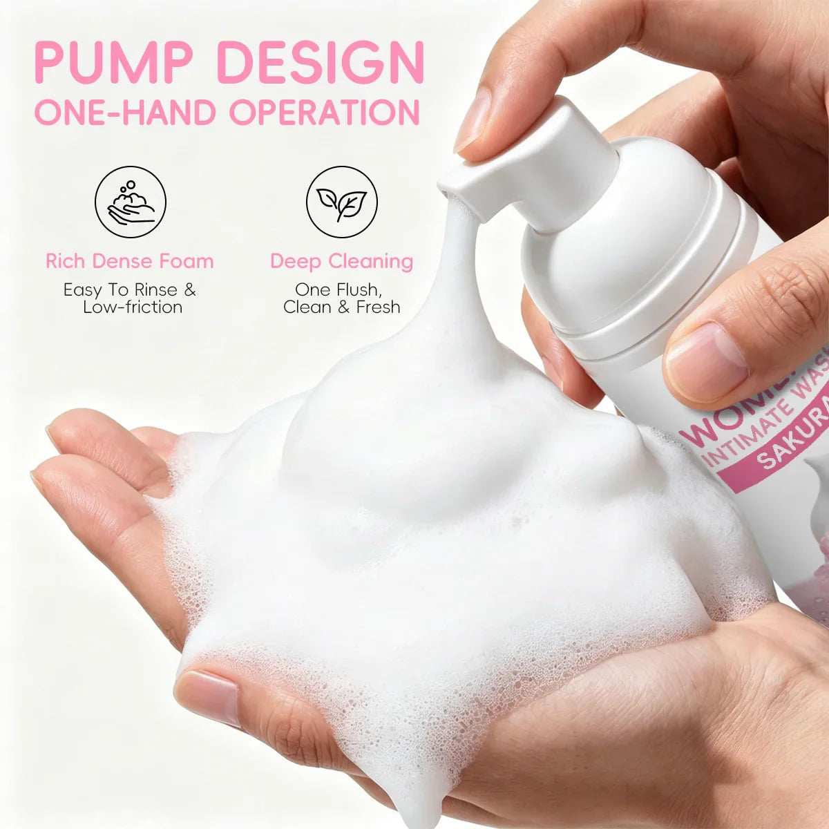 Women's Sakura Intimate Wash – pH-Gentle, Rich Foam Daily Cleanse
