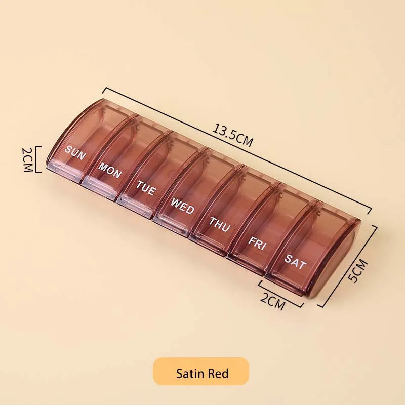 7-Day Weekly Pill Organizer | Portable Daily Tablet Case