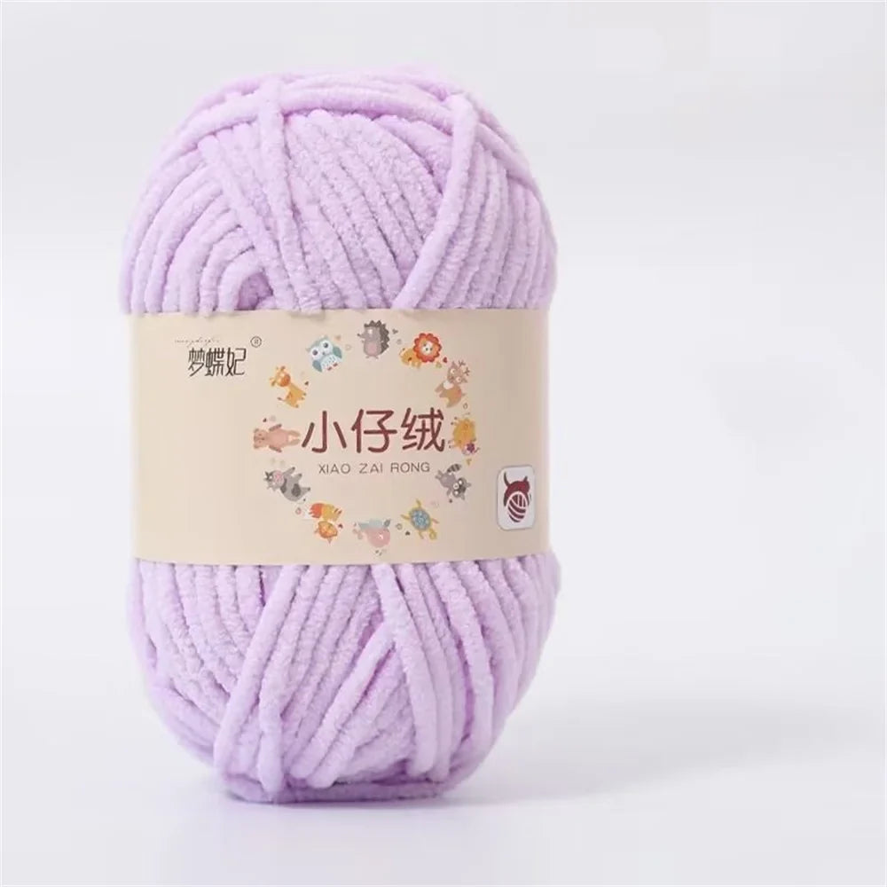 50g Milk Cotton Chunky Yarn – Soft Velvet Knitting & Crochet