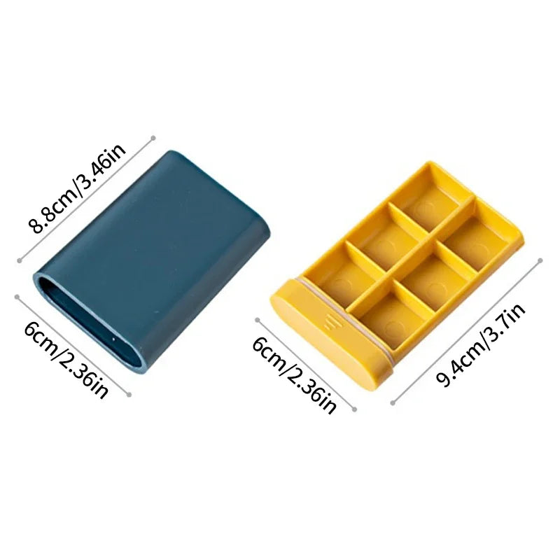 Mini Small Portable Travel Vitamin Box Pill Cases Container Organizer Storage Tablet 7 Days 6 Grids Medicine Fish Oils Peaceful Pleasures Health and Wellness
