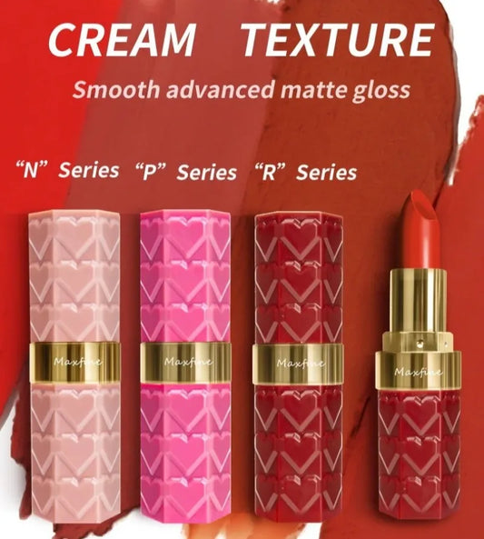 Nude Matte Lipsticks 4 Colors Waterproof Long Lasting Lip Stick Not Fading Sexy Nude Red Pink Velvet Lipsticks Makeup Cosmetic Peaceful Pleasures Health and Wellness