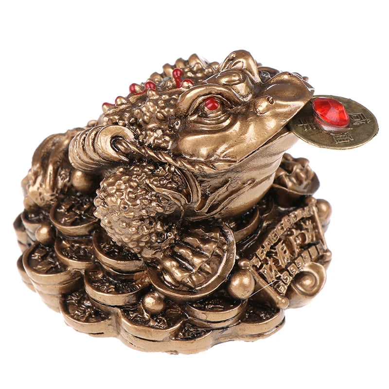 Feng Shui Money Frog Toad Coin Statue | Lucky Fortune Ornament
