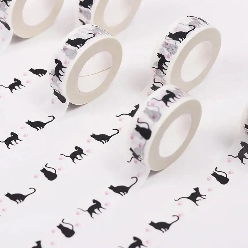 15mmx10M Cute Cat Washi Tape Decorative Adhesive Masking Scrapbooking