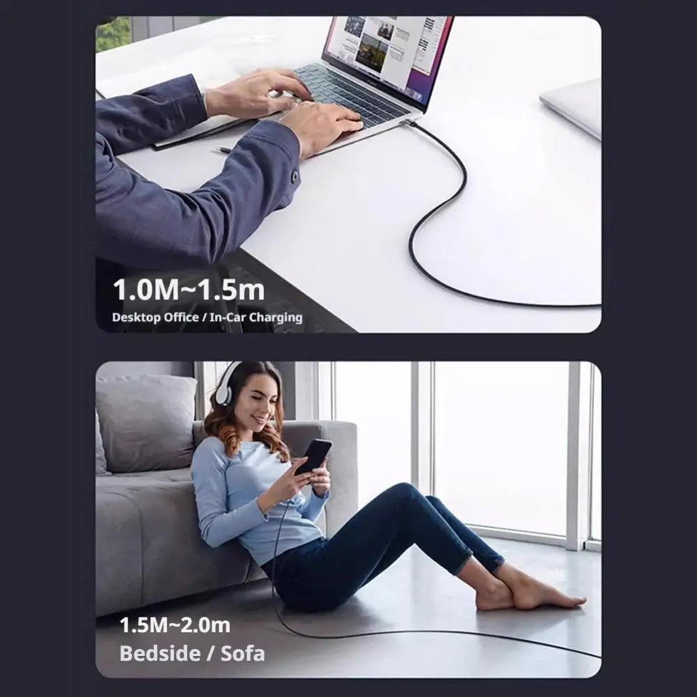 Data Cable Fast Charging USB Type C Cables Smart 90-degree Right-angle Connector for Samsung Xiaomi Huawei Google Peaceful Pleasures Health and Wellness