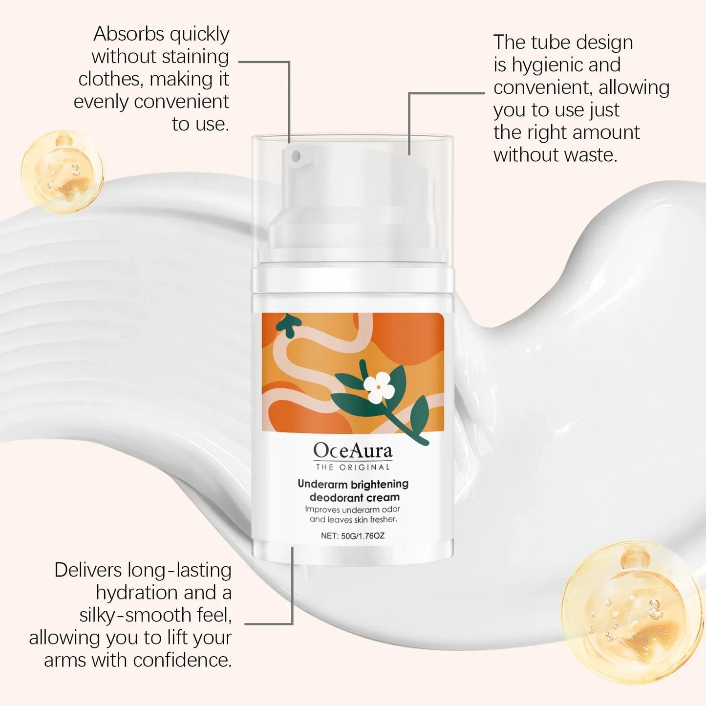 OCEAURA Body Cream – Brighten, Firm & Hydrate Skin 50g