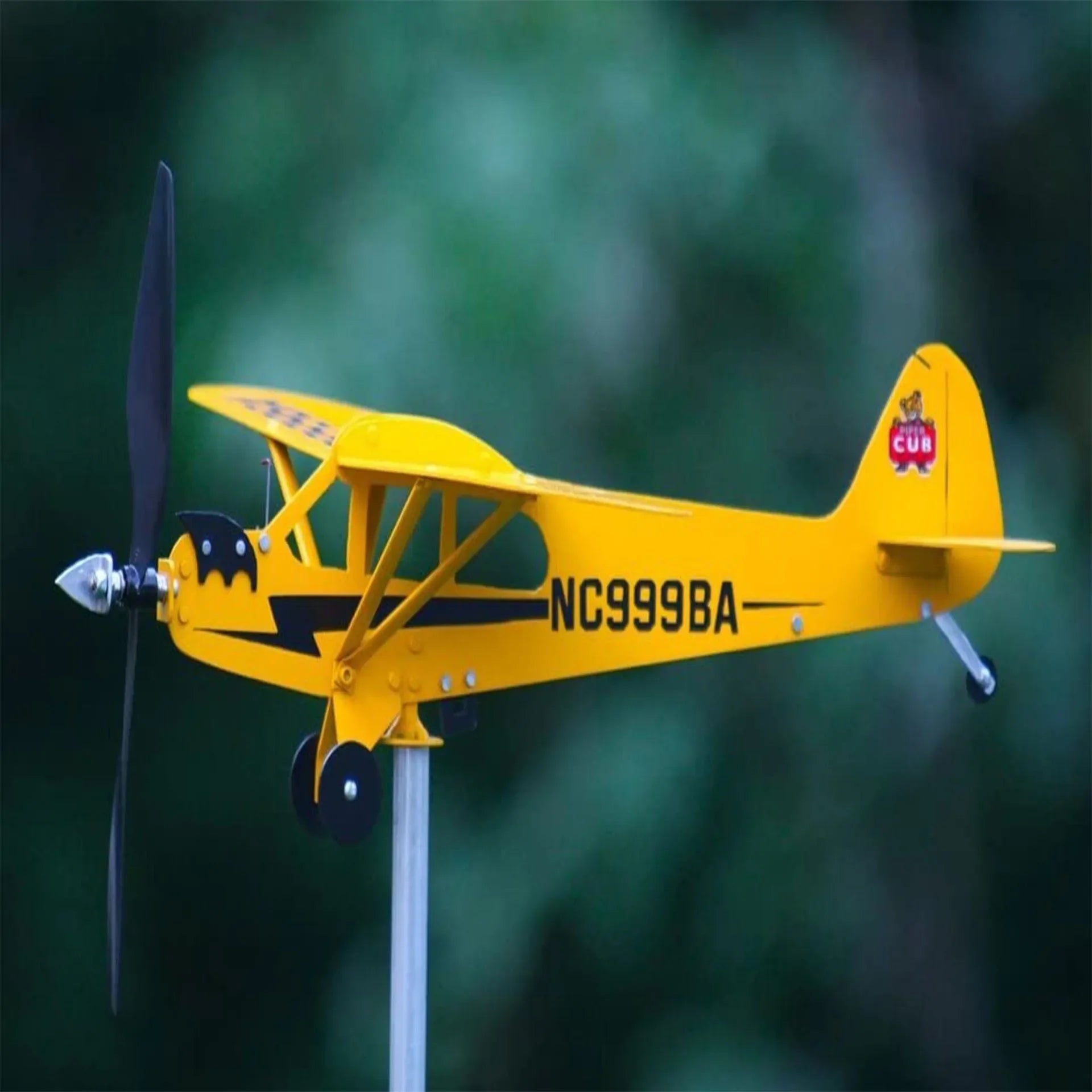 3D Airplane Wind Spinner Metal Weather Vane Garden Ornament Garden Wind Spinner Peaceful Pleasures Health and Wellness