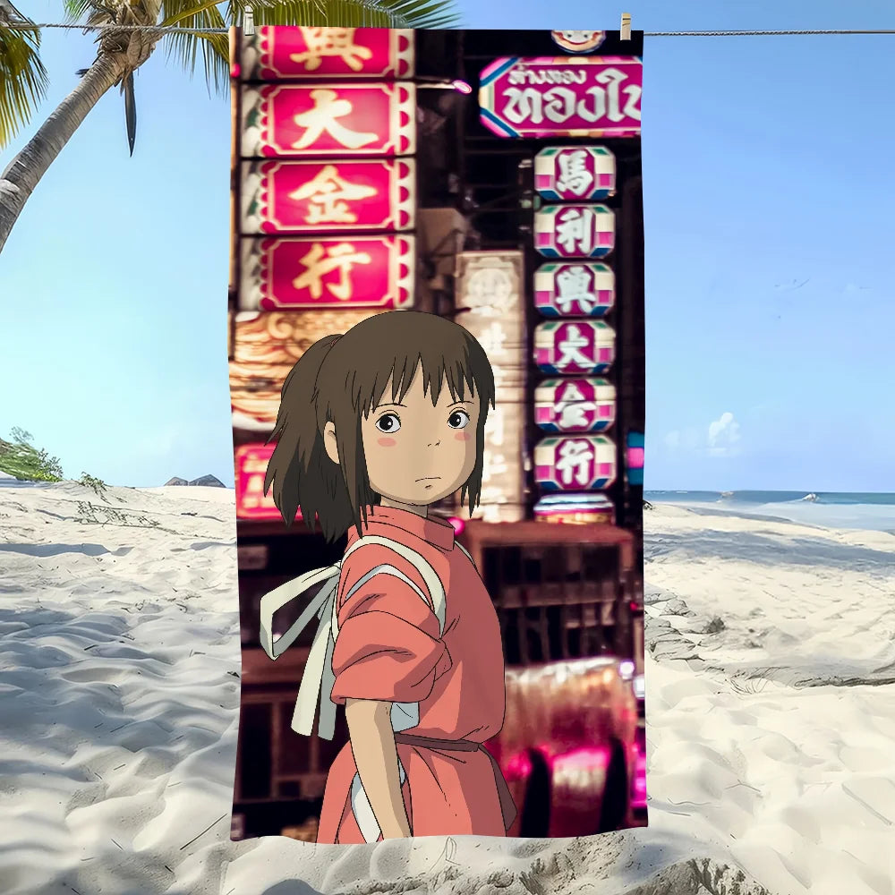 Anime Spirited Away Quick-Dry Beach Towel | 11 Sizes