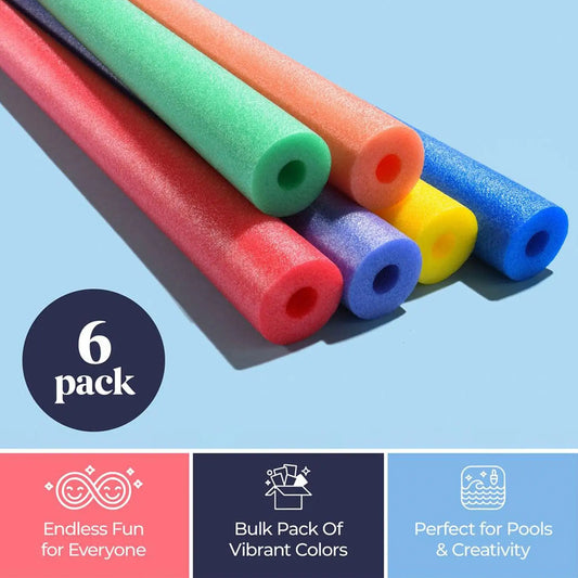 Pool Foam Noodles – Soft Hollow Float for Pool, Beach & River Pool Float Noodle Peaceful Pleasures Health and Wellness