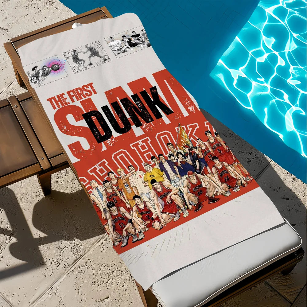 Slam Dunk Anime Beach Towel – Quick Dry, Soft, Multi-Size