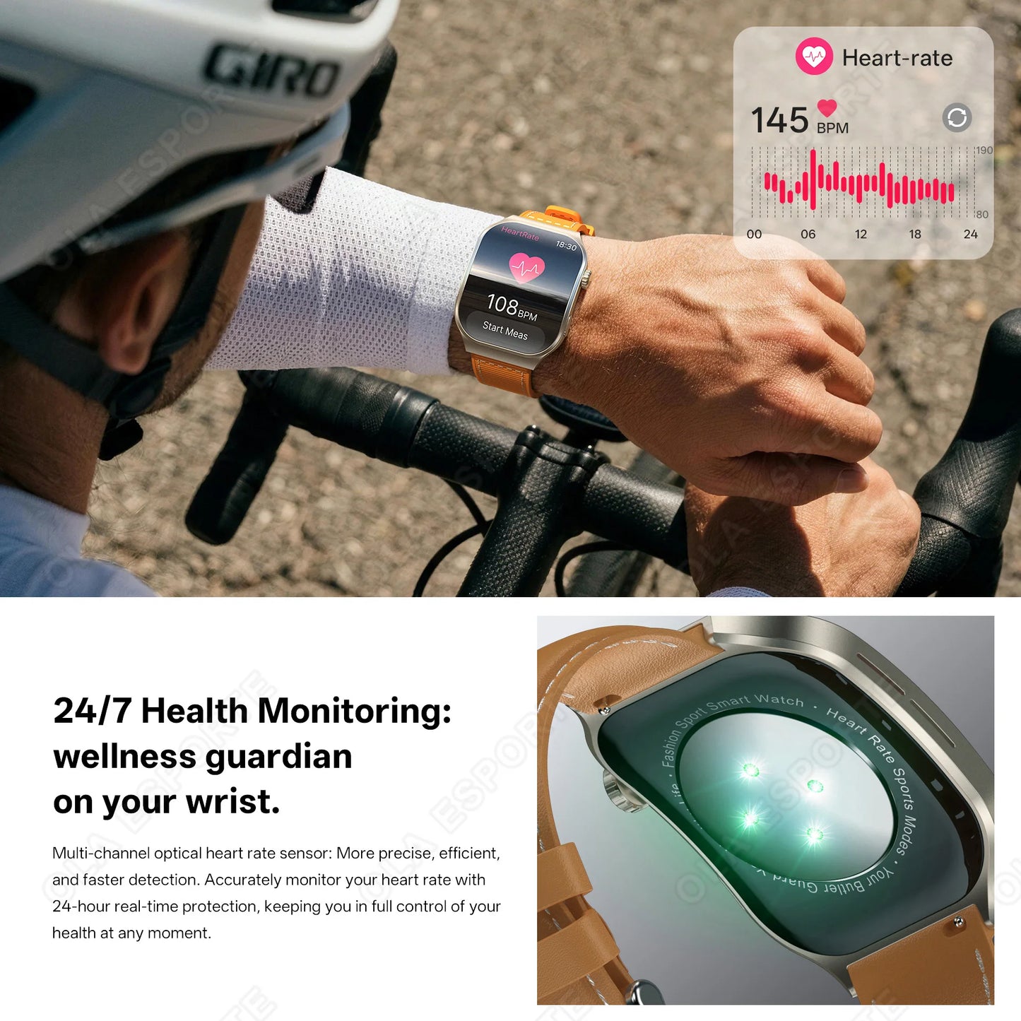 Ola Esporte Bluetooth Smart Watch Men 2.01" HD | Android iOS