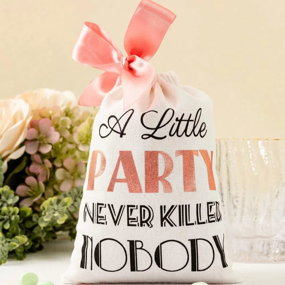 5-Pack Hangover Recovery Kit Canvas Bags | Bachelorette Party
