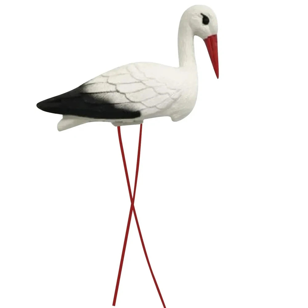 White Crane Outdoor Garden Decoration Simulation Of Small Rockery Pond Landscaping Outdoor Garden Plastic Decoration Crafts Peaceful Pleasures Health and Wellness