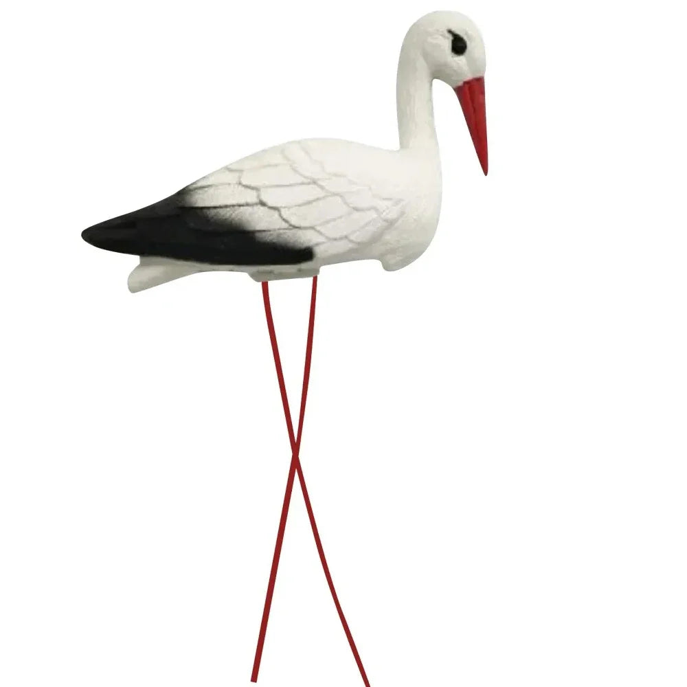 White Crane Garden Statue – Resin Rockery Pond Yard Decor