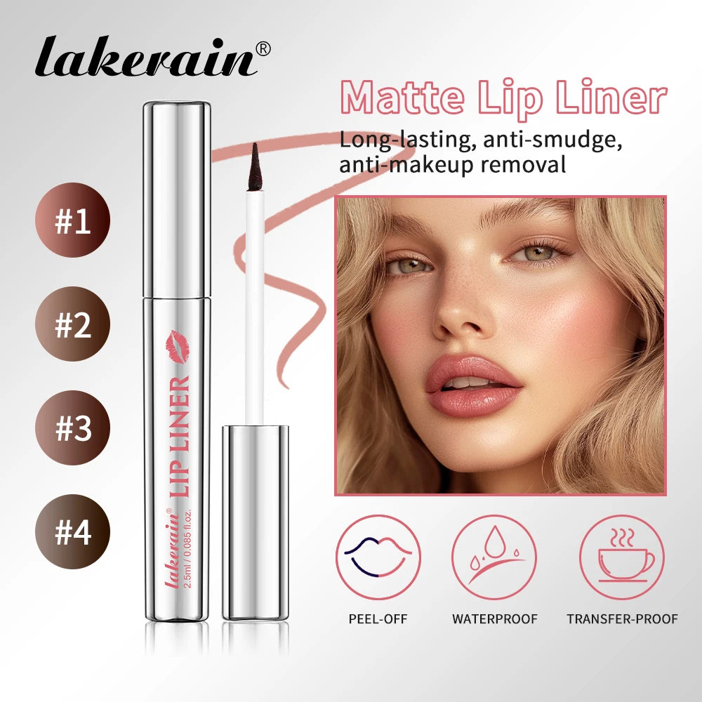 Lakerain Peel Off Lip Liner Waterproof Smudge-proof Lip Liner Long Lasting Color Non-fading Hydrate Nourish Lip Contour Makeup Peaceful Pleasures Health and Wellness