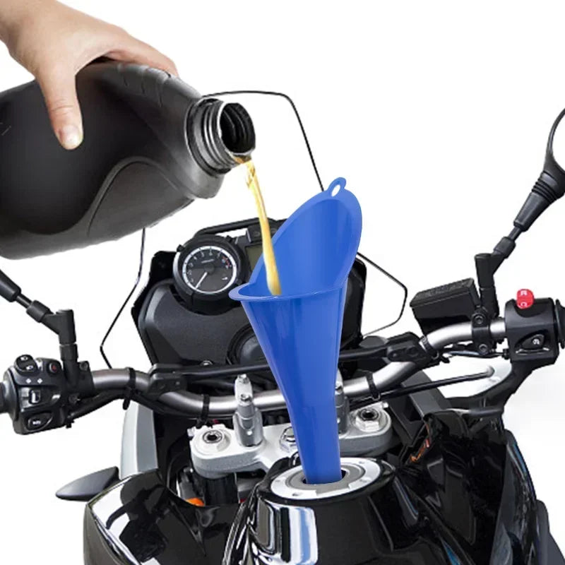 Long Stem Plastic Oil Funnel - Anti-Splash Design for Car & Motorcycle - Durable & Leak-Resistant Refueling Tool Peaceful Pleasures Health and Wellness
