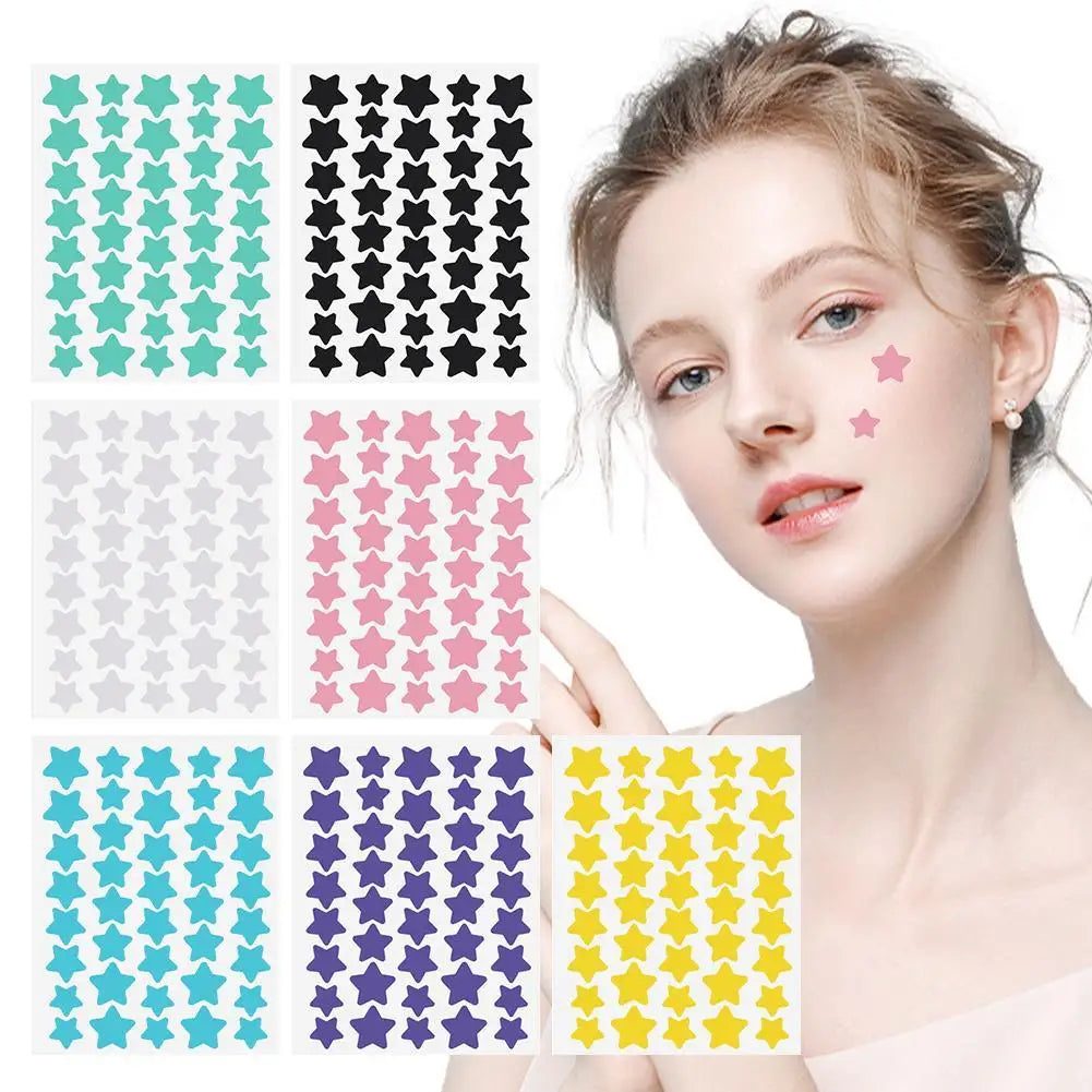 40-Pack Star-Shaped Colorful Pimple Patches – Cute Acne Cover