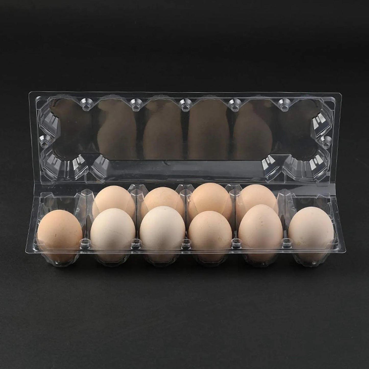 A36T-48Pcs Plastic Egg Cartons Bulk Clear Chicken Egg Tray Holder For Family Pasture Chicken Farm Business Market- 12 Grids Peaceful Pleasures Health and Wellness