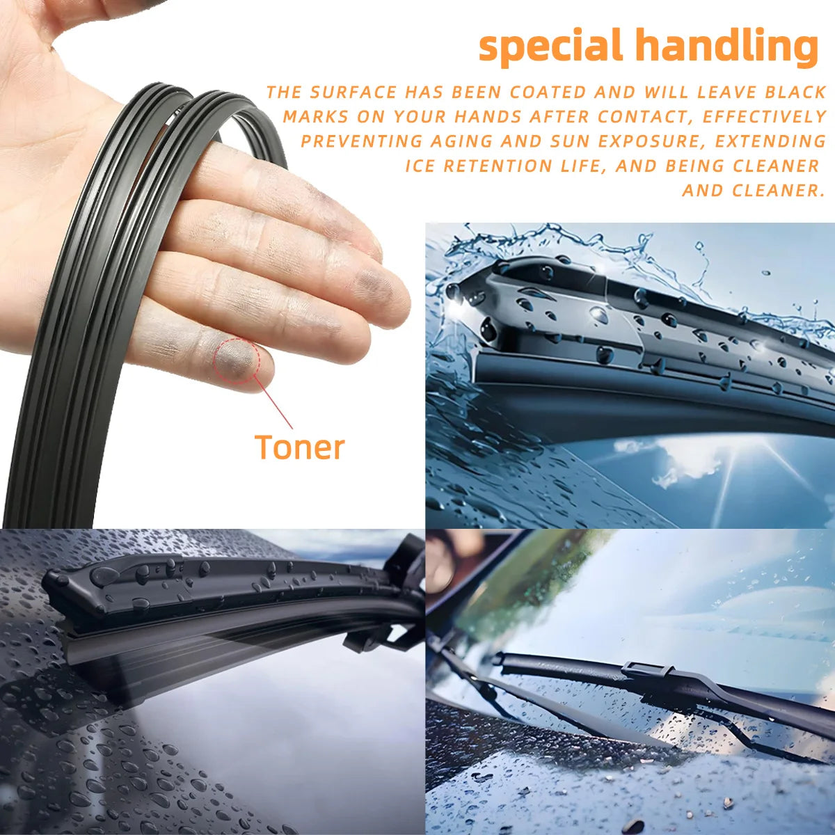 Universal Boneless Wiper Rubber Refill Strip 14" to 32" Peaceful Pleasures Health and Wellness