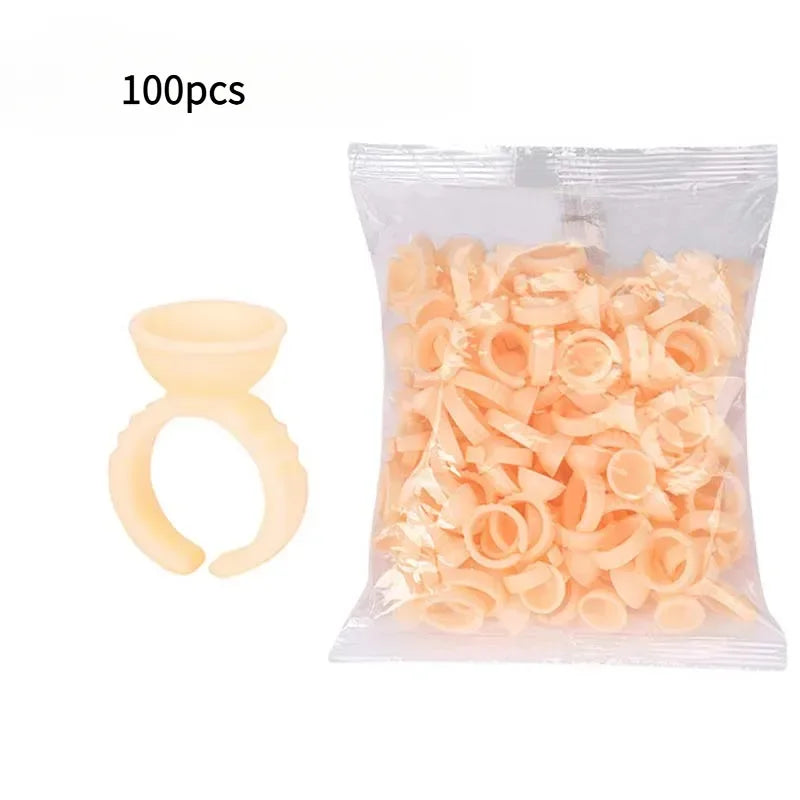 100pc Disposable Silicone Ink Rings for Microblading & PMU