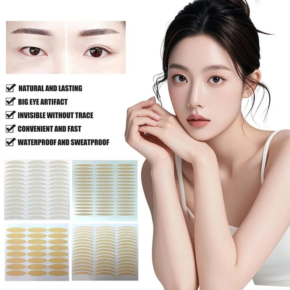 Invisible Lace Mesh Double Eyelid Tape – 48 Strips, Natural Look