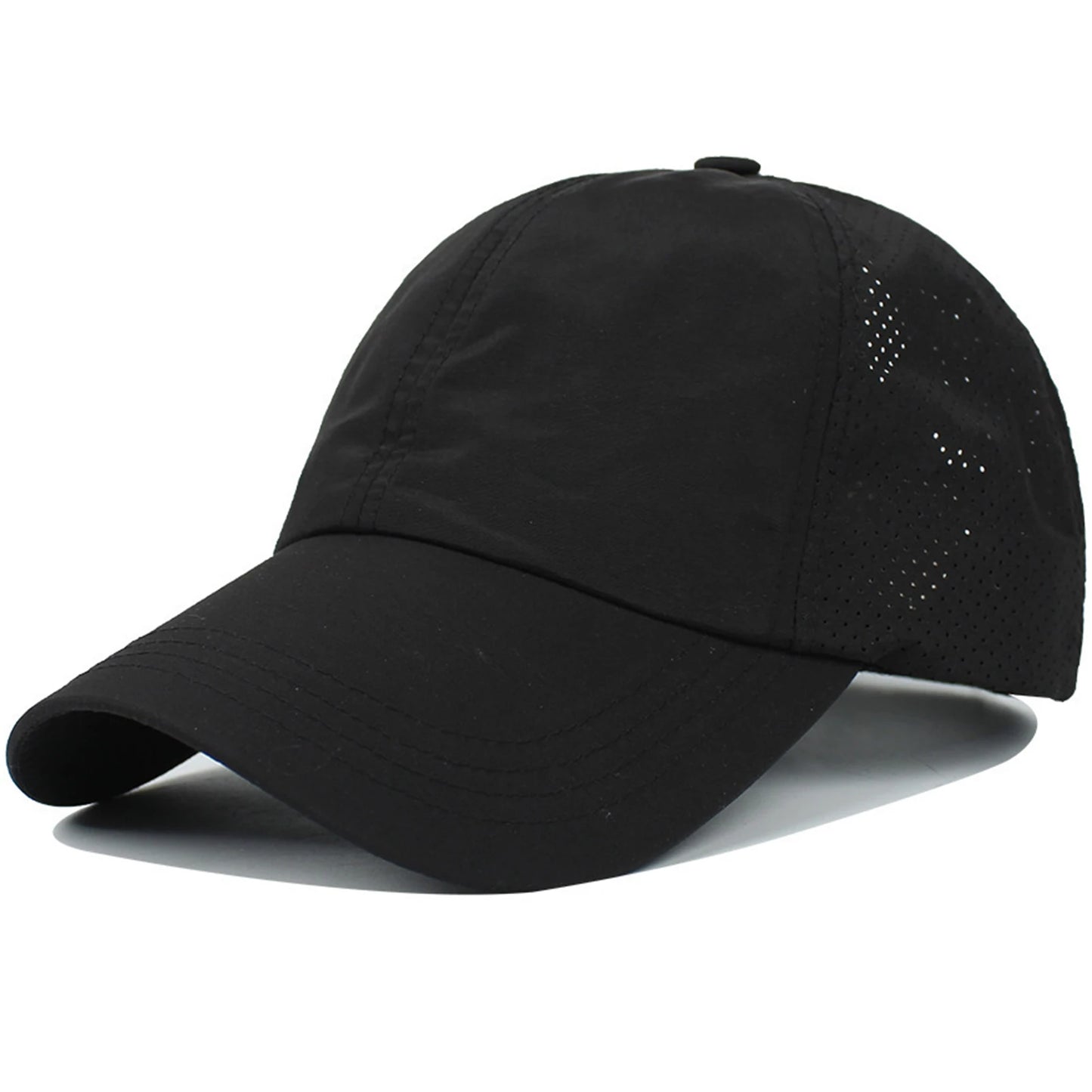 Basic Women's Baseball Cap Quick Drying Adjustable Trendy Sunshade Hats for Running Hiking Training Peaceful Pleasures Health and Wellness Black