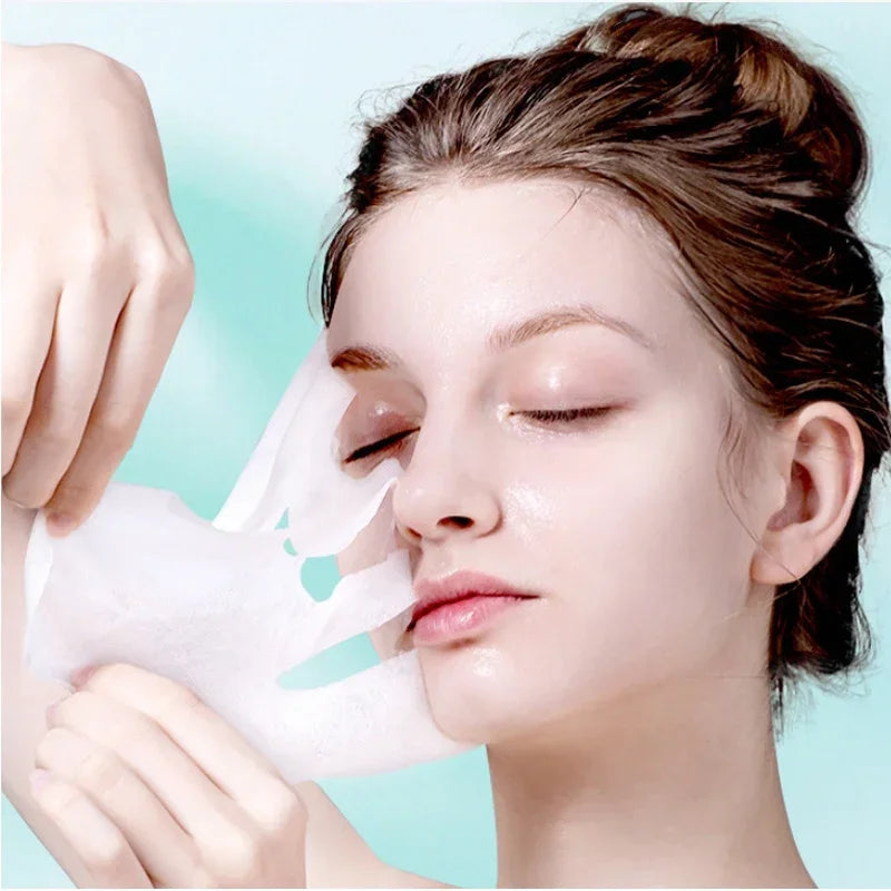 12-Pack Hyaluronic Acid Face Mask Sheets – Moisture & Oil Control