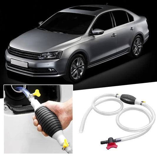 2M PVC Handy Manual Gas Oil Pump Car Fuel Pump Hand Straw Pump For Liquid Gasoline Tuning Fuel Gasoline Diesel Pump Durable Peaceful Pleasures Health and Wellness
