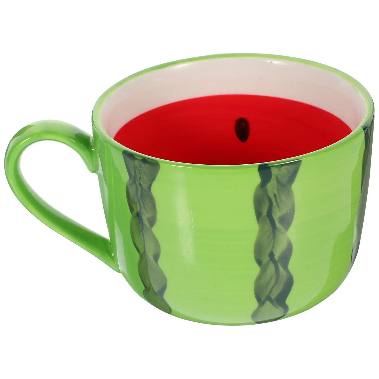 Watermelon Ceramic Cup Summer Design Coffee Tea Milk Mug Sturdy Heat Resistant Smooth Inner Wall Drinking Cup Household Office Peaceful Pleasures Health and Wellness other