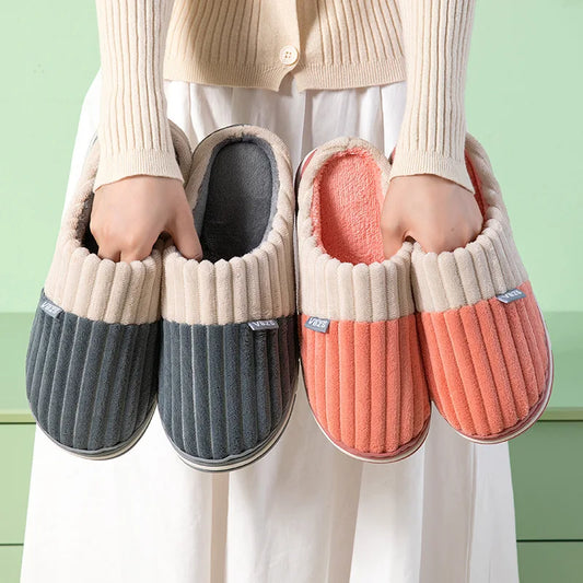 Women's Fuzzy Plush House Slippers – Soft Fluffy Indoor Slides