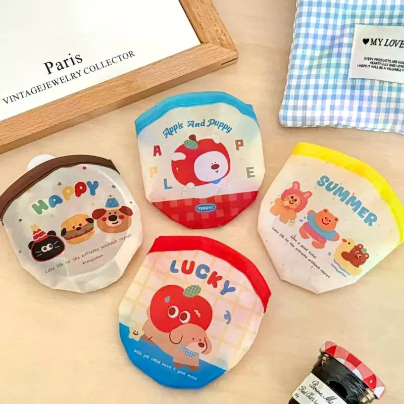 Cute Cartoon Foldable Handheld Fan – Mini Portable Pocket Fan