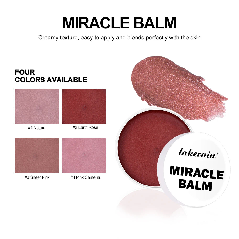 Miracle Balm Multi Glow Balm Cream Blush for Cheeks Blush Balm Face Makeup Radiant Finish Hydrating Creamy Lightweight Cosmetic Peaceful Pleasures Health and Wellness
