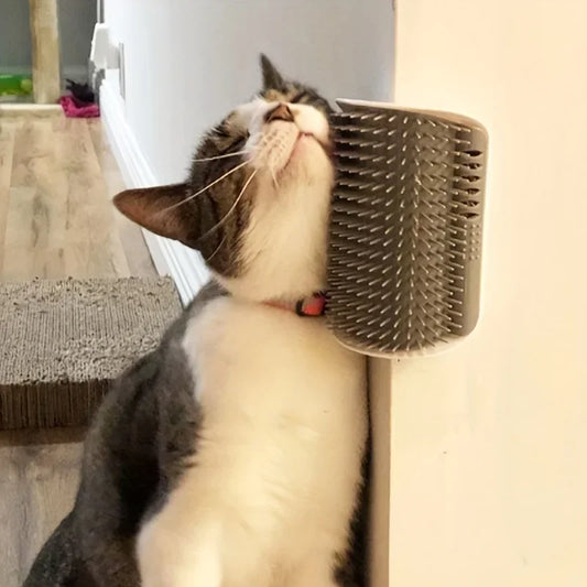 Wall-Mounted Cat Self Groomer & Massage Comb Brush Pet Grooming Brush Peaceful Pleasures Health and Wellness