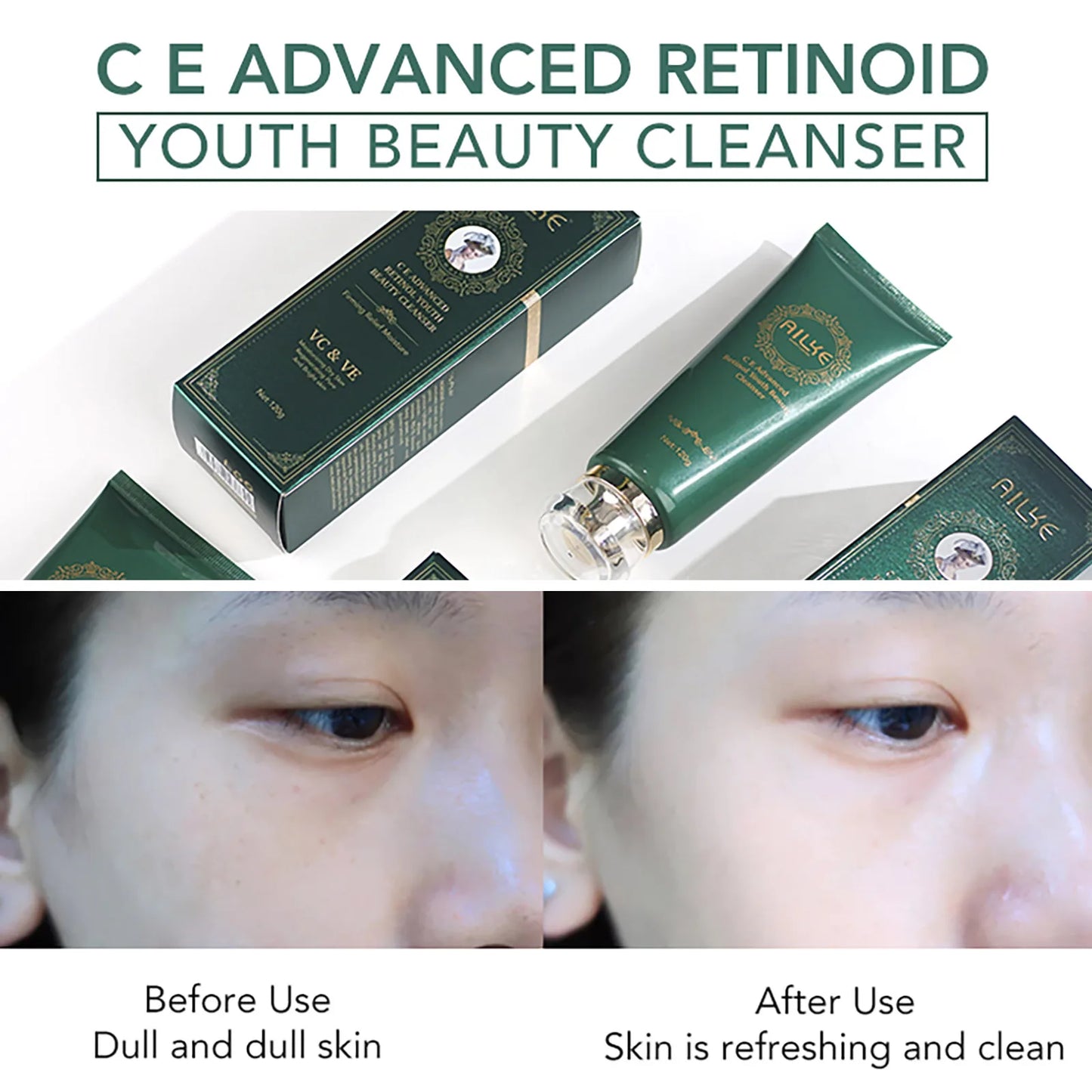 AILKE Retinol & Vitamin C Facial Cleanser – All Skin Types
