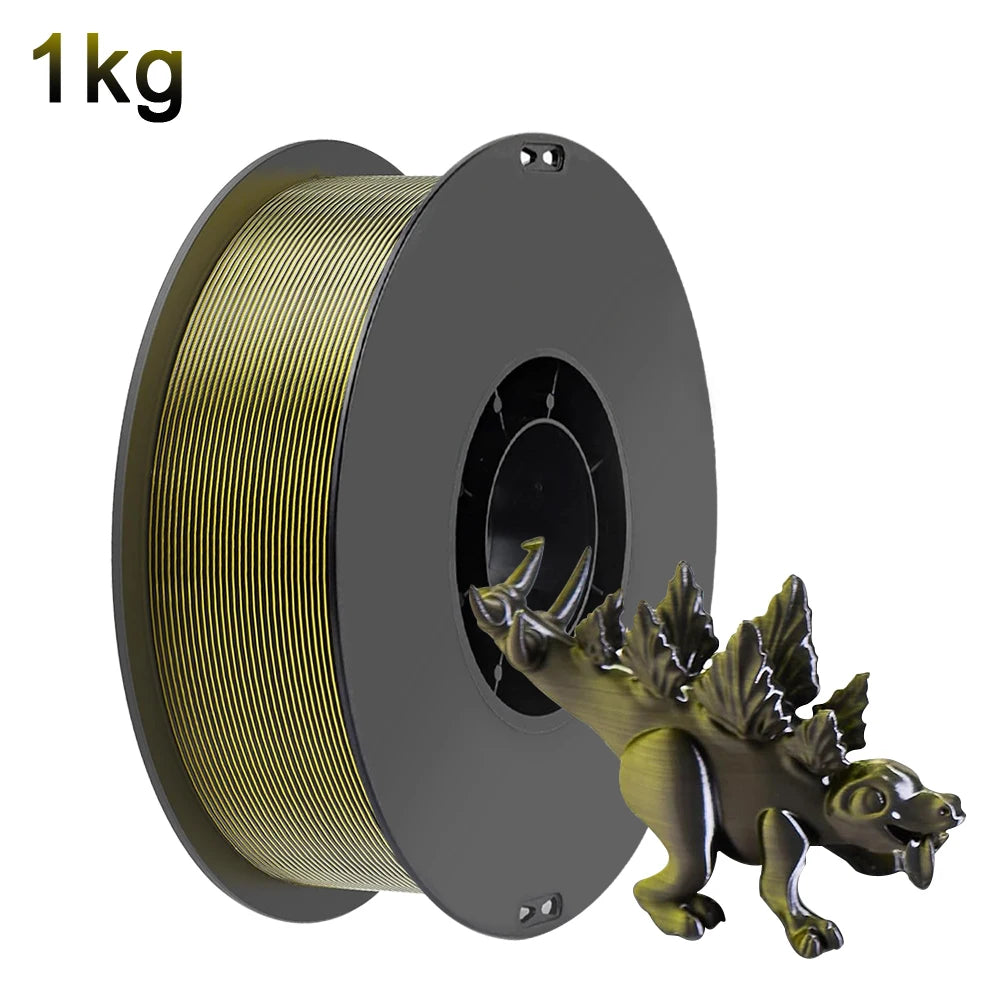 Silk Dual Color PLA Filament 1.75mm – Chrome Coextrusion DINGSUN 3D