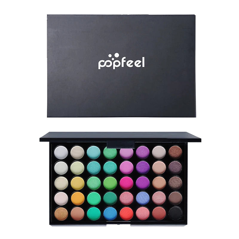 POPFEEL 40-Color Eyeshadow Palette – Matte & Shimmer Shades