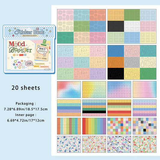 Daily Series Sticker Book Beauty Cutting Film Yanbian Hand Account Peaceful Pleasures Health and Wellness Blue