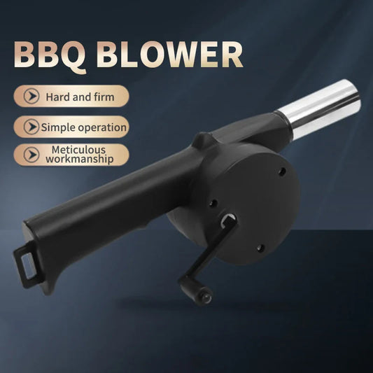 Manual Hand Crank BBQ Fan Air Blower | Portable Fire Starter BBQ Air Blower Oasis Select