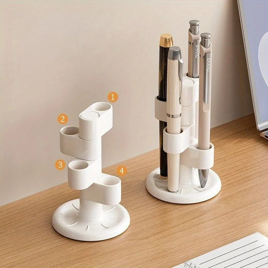 Desktop Pencil Pen Storage Rack That Can Rotate 360 Degrees Office Peaceful Pleasures Health and Wellness