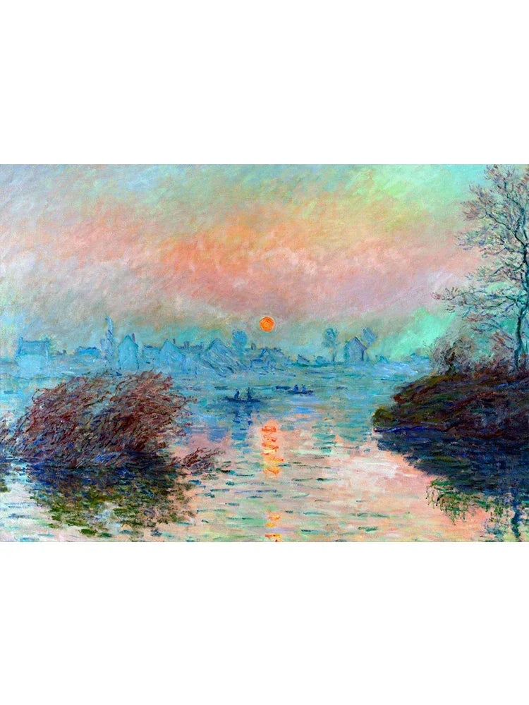 Claude Monet Canvas Wall Art – Garden & Lake Landscape Print