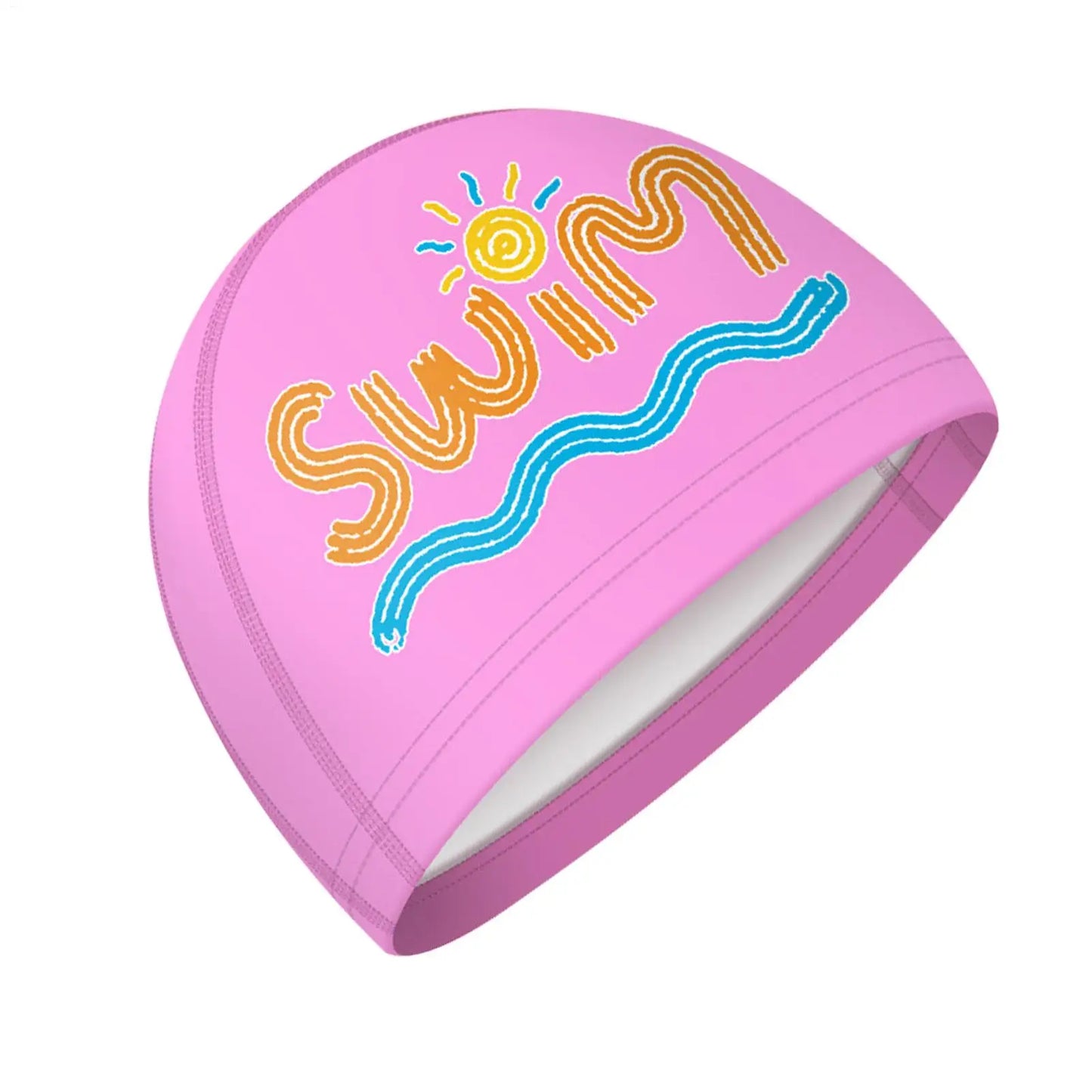 Kids Cartoon Silicone Swim Cap – Waterproof, Ear Cover, Ages 3–15
