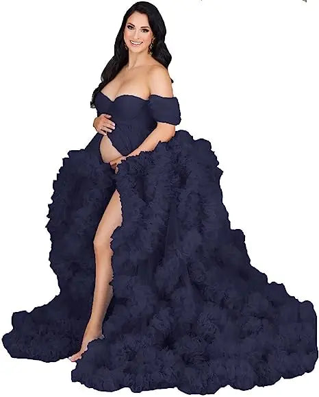 Pretty Fluffy Tulle Maternity Dresses vestidos para embarazadas Photographie de vêtements de maternité baby shower Peaceful Pleasures Health and Wellness 23 US 20 China Mainland