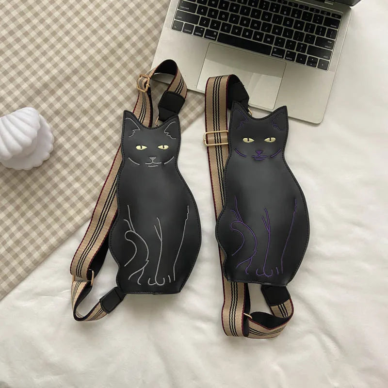 Cute Cat Print Women's Crossbody Shoulder Bag | Messenger Bag