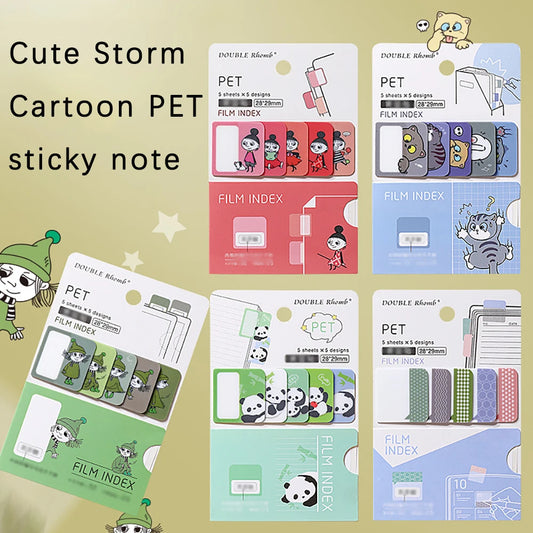 Cartoon Waterproof Convenient Index Student Cute Sticky Notes Office Peaceful Pleasures Health and Wellness