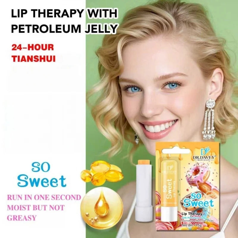 6pcs DR.DAVEY Lip Therapy Lip Lipstick Sets Intensive Moisturizing Lip Balm Nourishing Refreshing Hydrating Lip Care Peaceful Pleasures Health and Wellness