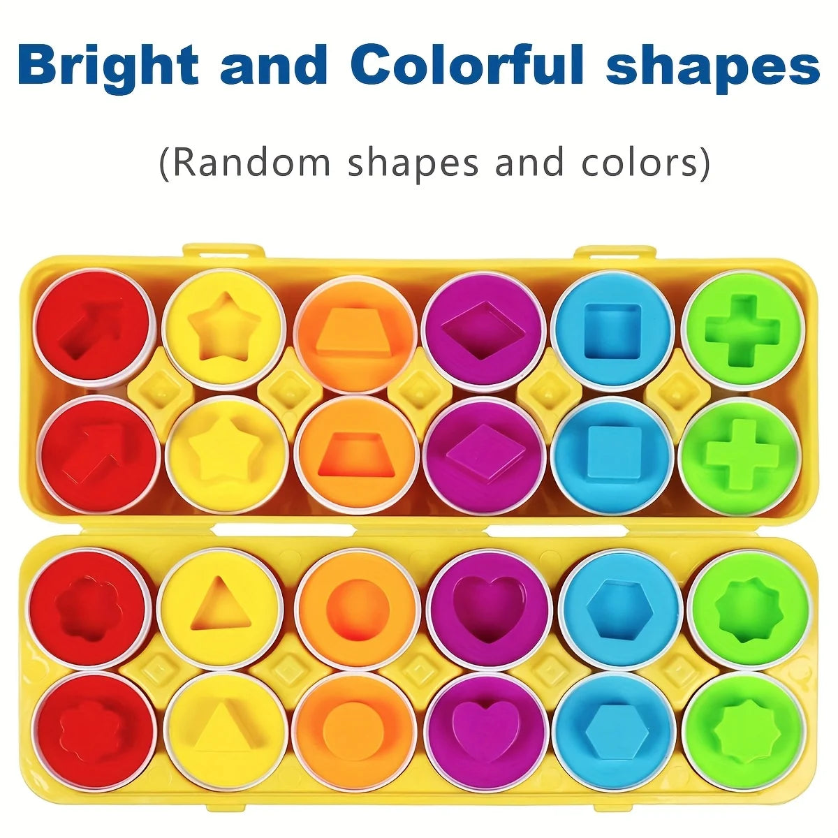 Color & Shape Matching Egg Toys for Toddlers | 6/12pcs Set