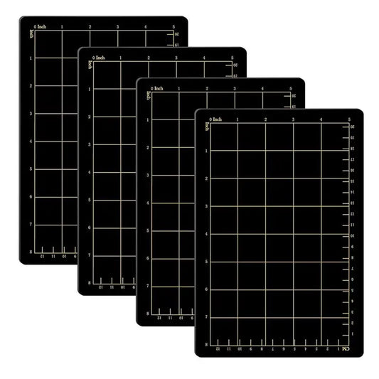 A36T-6Inchx8.9Inch Magnetic Spacers With Card Size Grid Cutter Accessories 0.8Mm Thick Black Embossing Machine Die Mats Peaceful Pleasures Health and Wellness Black