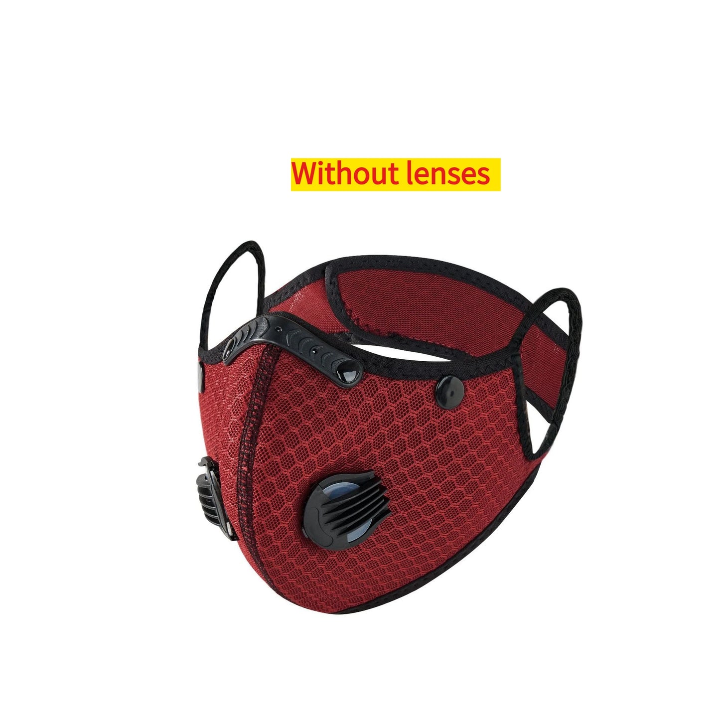 New Cycling Face Mask with Filter Goggles Dust Mask Sport Washable Reusable Facemask for men Bandana Actived Carbon Filters Peaceful Pleasures Health and Wellness Burgundy N
